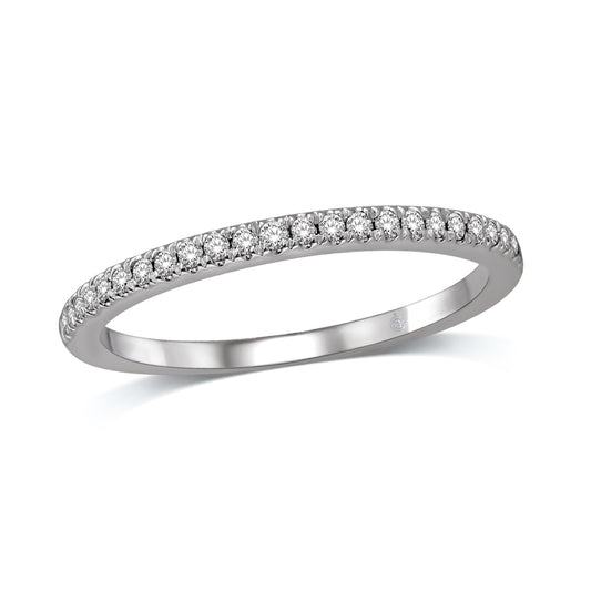 14K White Gold 1/6 Ct.Tw. Diamond Anniversary Band