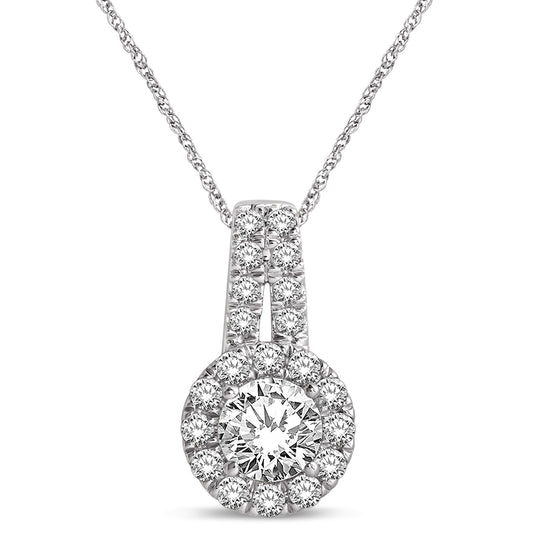14K White Gold 5/8 Ct.Tw. Diamond Fashion Pendant