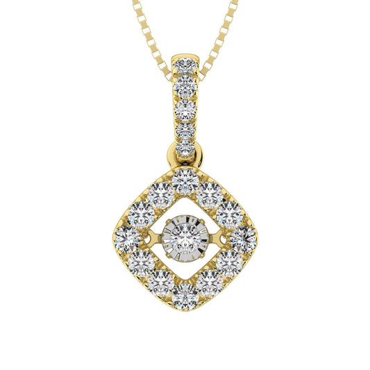 14K Yellow Gold 5/8 Ct.Tw. Diamond Moving Diamond Pendant
