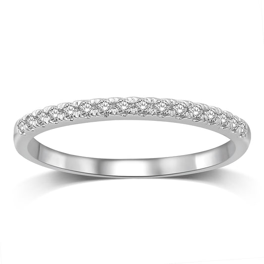 14K White Gold 1/4 Ct.Tw. Diamond Wedding Band