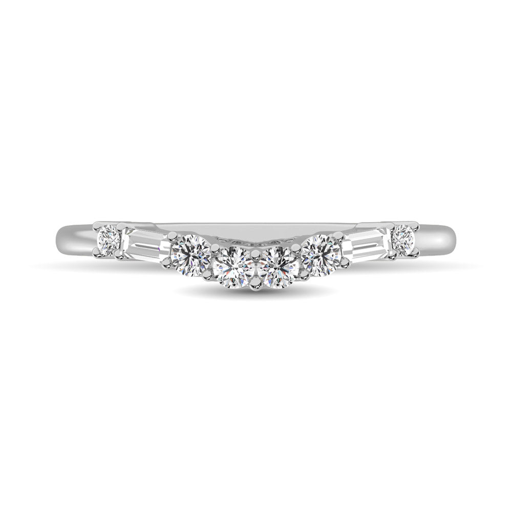 14K White Gold 1/4 Ct.Tw. Diamond Band