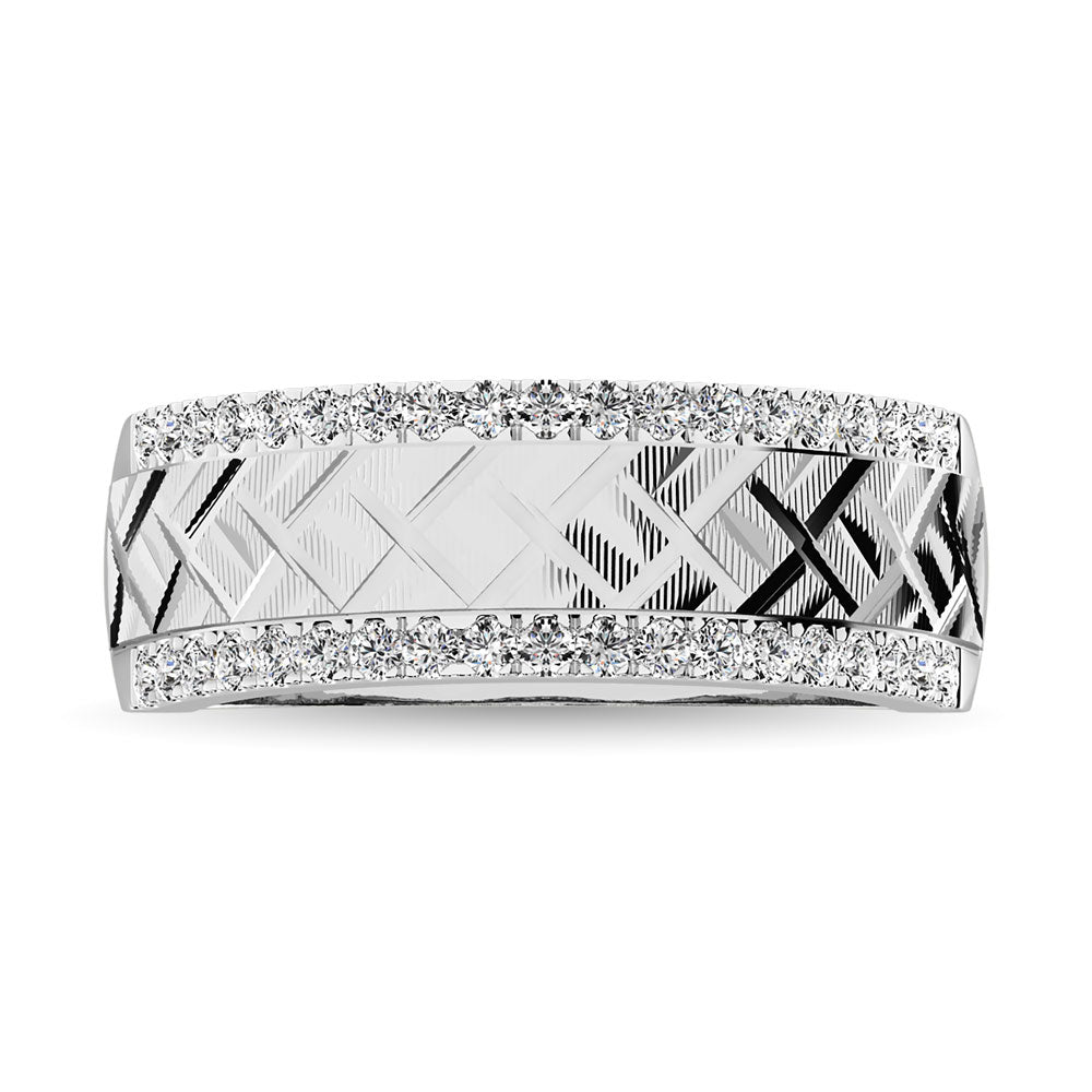 14K Yellow Gold 1/2 Ct.Tw. Diamond Machine Men?s Band