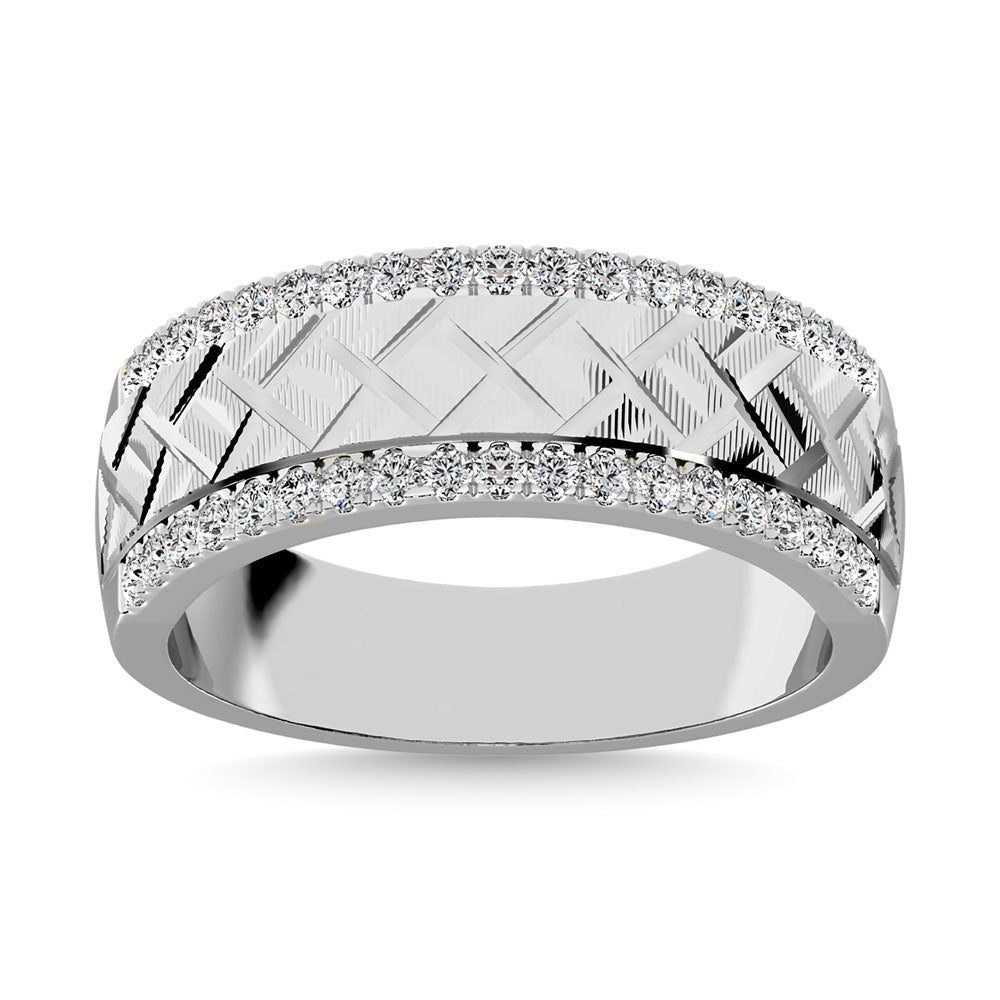 14K Yellow Gold 1/2 Ct.Tw. Diamond Machine Men?s Band