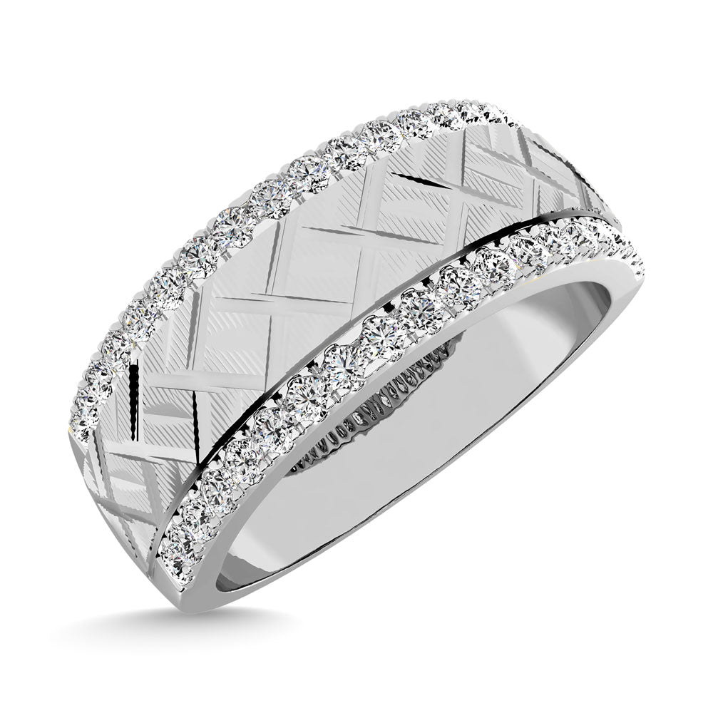 14K Yellow Gold 1/2 Ct.Tw. Diamond Machine Men?s Band