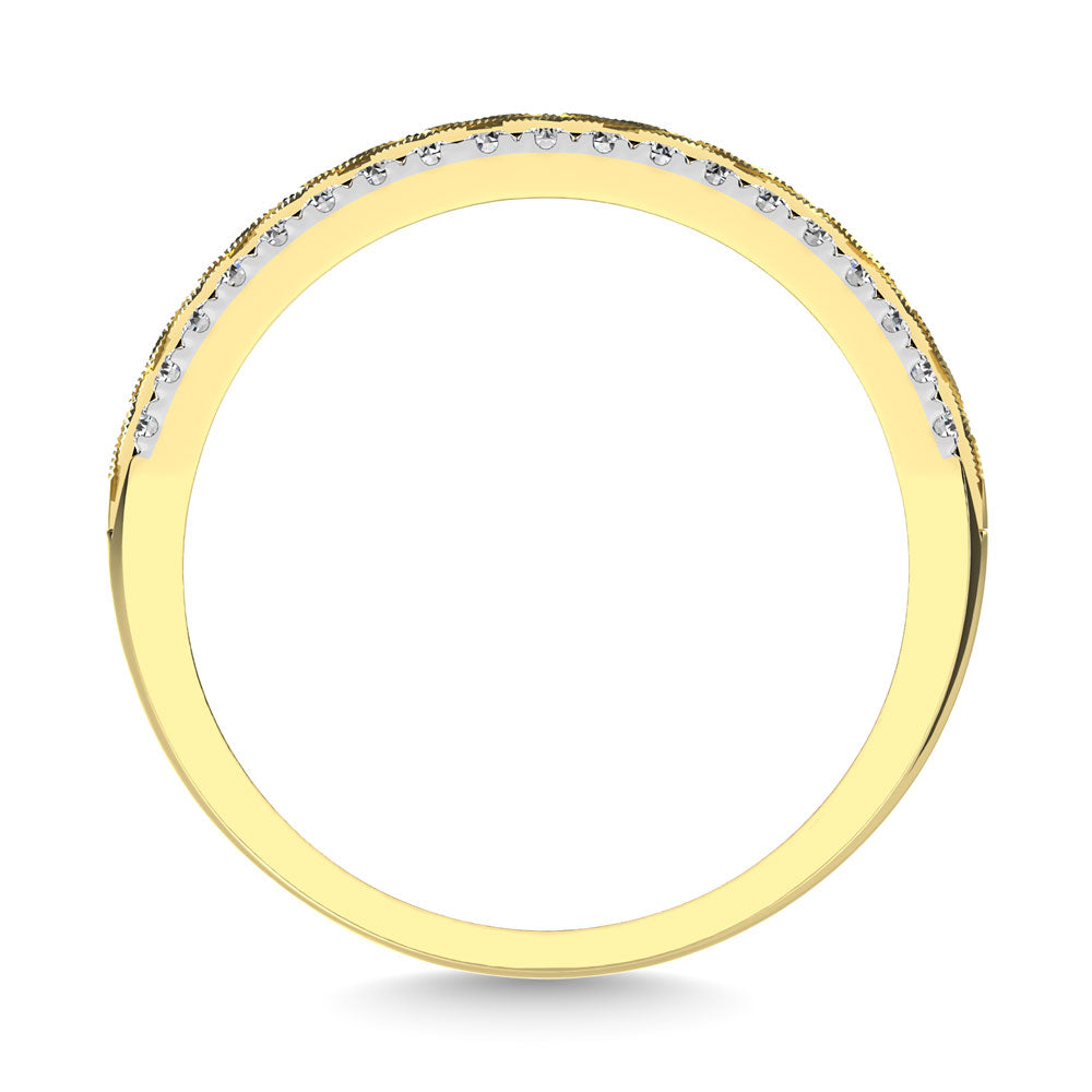 14K Yellow Gold 1/2 Ct.Tw. Diamond Machine Men?s Band