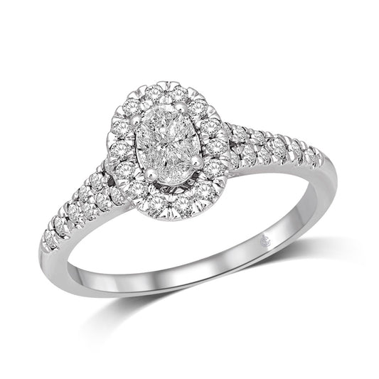 Lovecuts 14K White Gold 5/8 Ct.Tw. Diamond Engagement Ring