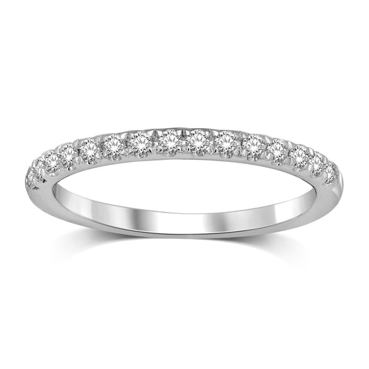 14K White Gold 5/8 Ct.Tw. Diamond Wedding Band