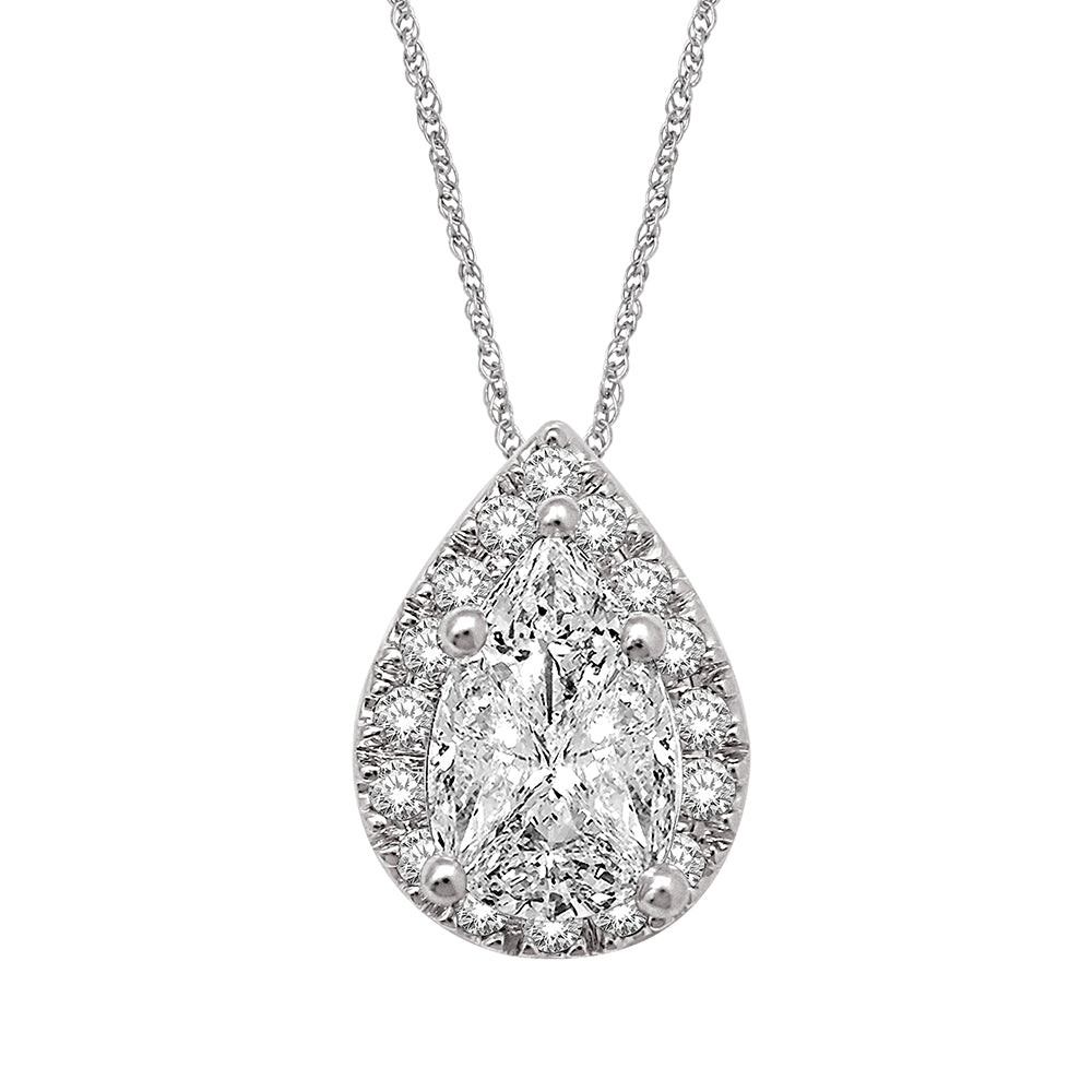 Lovecuts 14K White Gold 1/3 Ct.Tw. Diamond Fashion Pendant