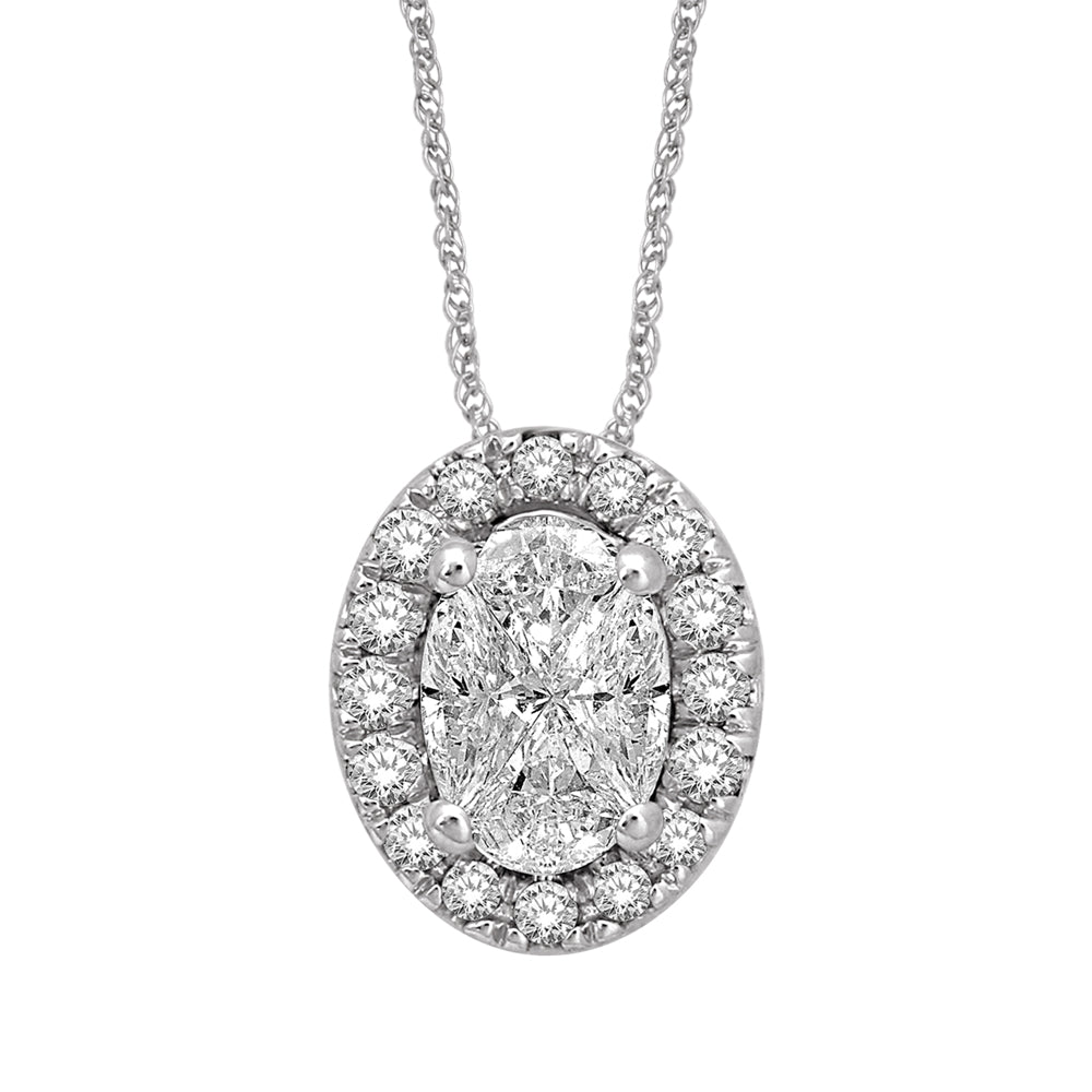 Lovecuts 14K White Gold 1/3 Ct.Tw. Diamond Fashion Pendant