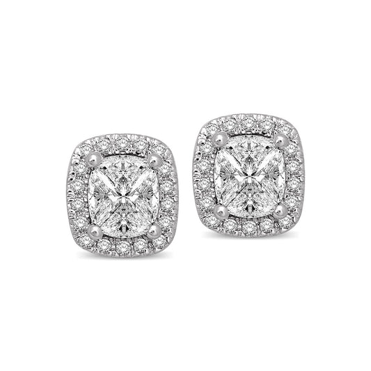 Lovecuts 14K White Gold 5/8 Ct.Tw. Diamond Fashion Earrings