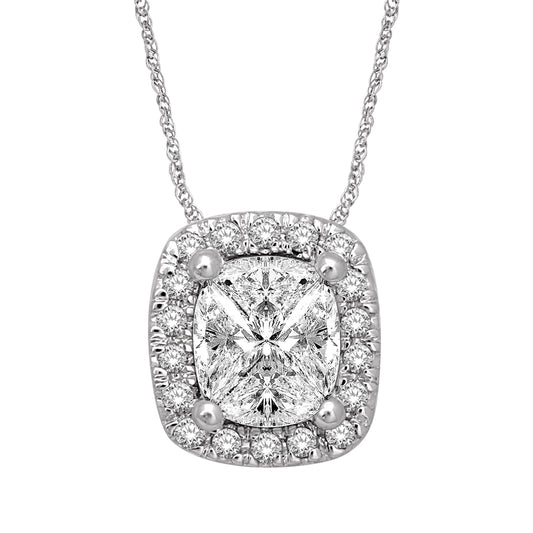 Lovecuts 14K White Gold 1/3 Ct.Tw. Diamond Fashion Pendant