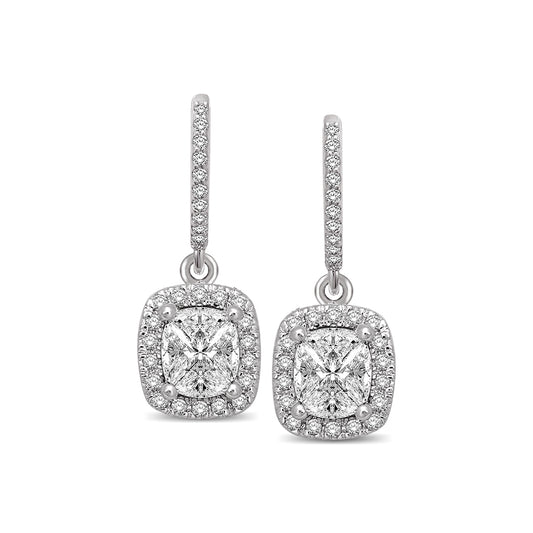 Lovecuts 14K White Gold 7/10 Ct.Tw. Diamond Fashion Earrings