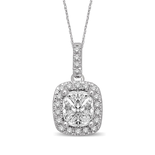 Lovecuts 14K White Gold 2/5 Ct.Tw. Diamond Fashion Pendant