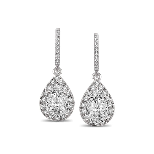 Lovecuts 14K White Gold 7/10 Ct.Tw. Diamond Fashion Earrings