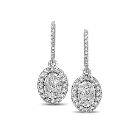 Lovecuts 14K White Gold 7/10 Ct.Tw. Diamond Fashion Earrings