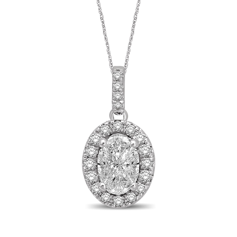 Lovecuts 14K White Gold 2/5 Ct.Tw. Diamond Fashion Pendant