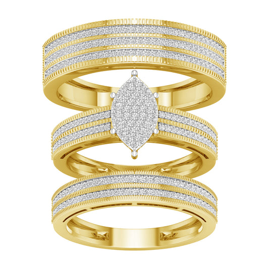 10K 0.75ct Diamond Trio Set
