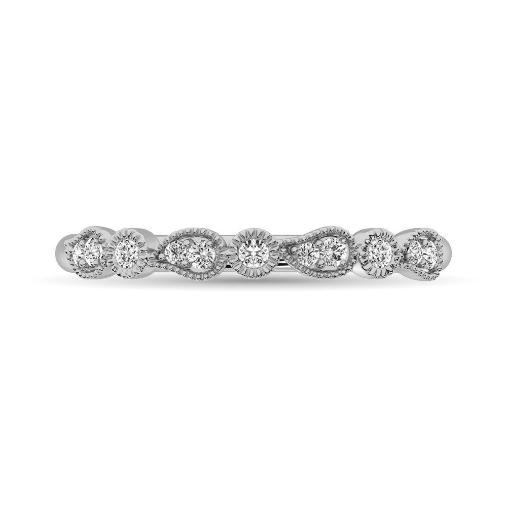 14K White Gold 1/10 Ct.tw Diamond Stackable Band