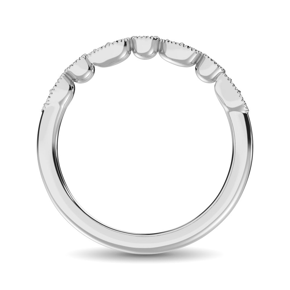 14K White Gold 1/10 Ct.tw Diamond Stackable Band