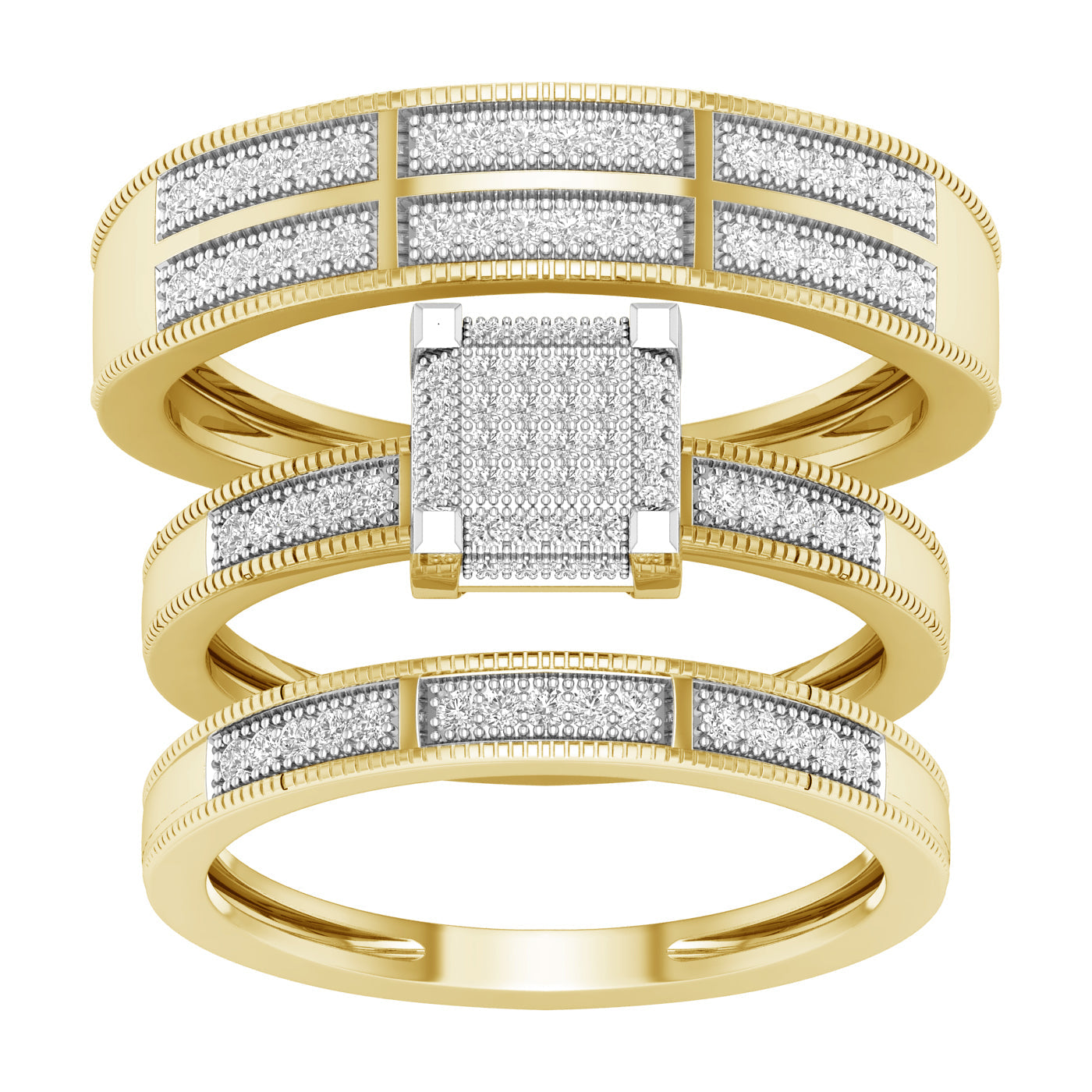 10K 0.33ct Diamond Trio Set