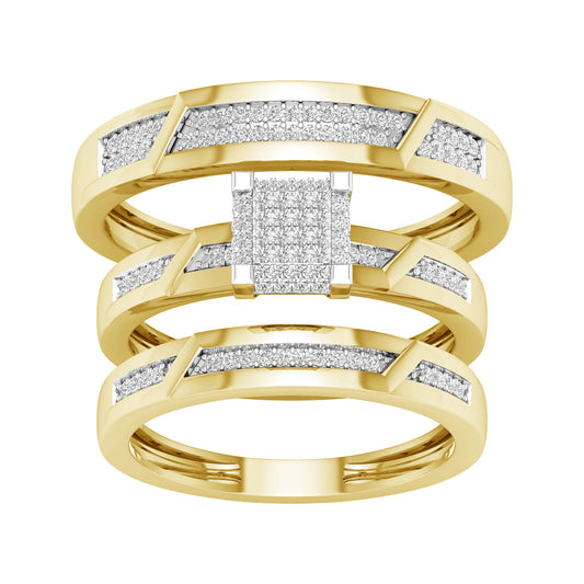 10K 0.33ct Diamond Trio Set