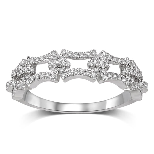 14K White Gold 1/4 Ct.Tw. Diamond Fashion Ring