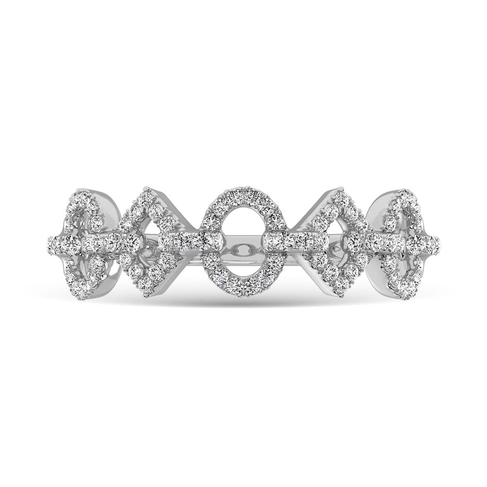 14K White Gold 1/4 Ct.Tw. Diamond Fashion Ring
