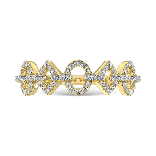 14K Yellow Gold 1/4 Ct.Tw. Diamond Fashion Ring