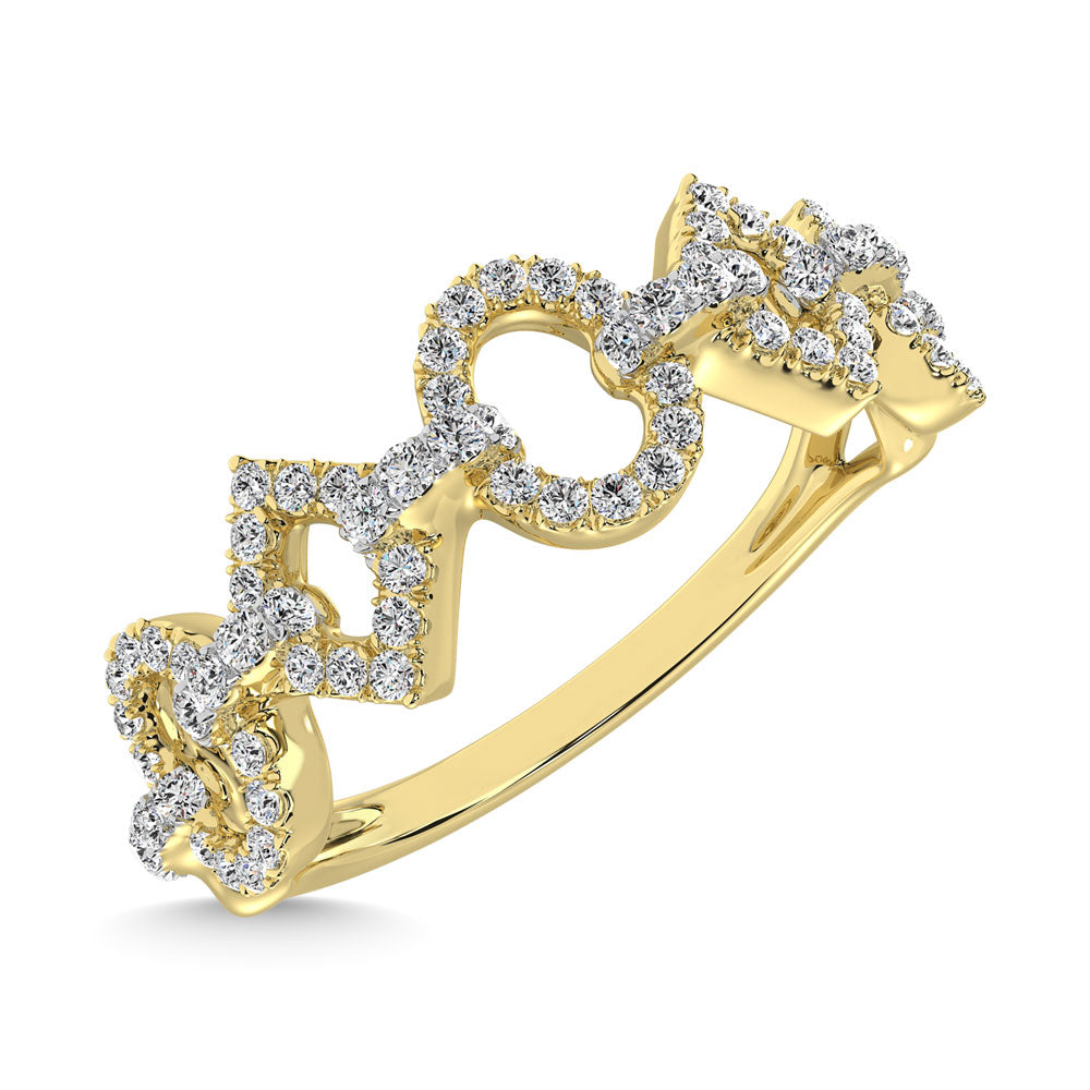 14K Yellow Gold 1/4 Ct.Tw. Diamond Fashion Ring