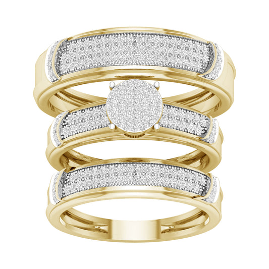 10K 0.50ct Diamond Trio Set
