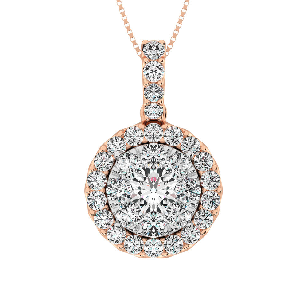 14K Rose Gold 1 Ct.tw Diamond Fashion Pendant