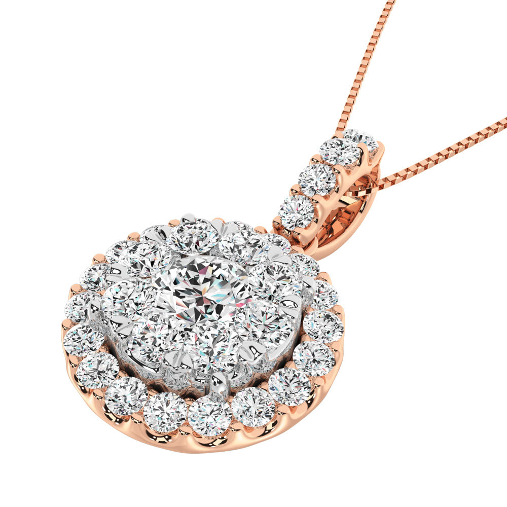 14K Rose Gold 1 Ct.tw Diamond Fashion Pendant