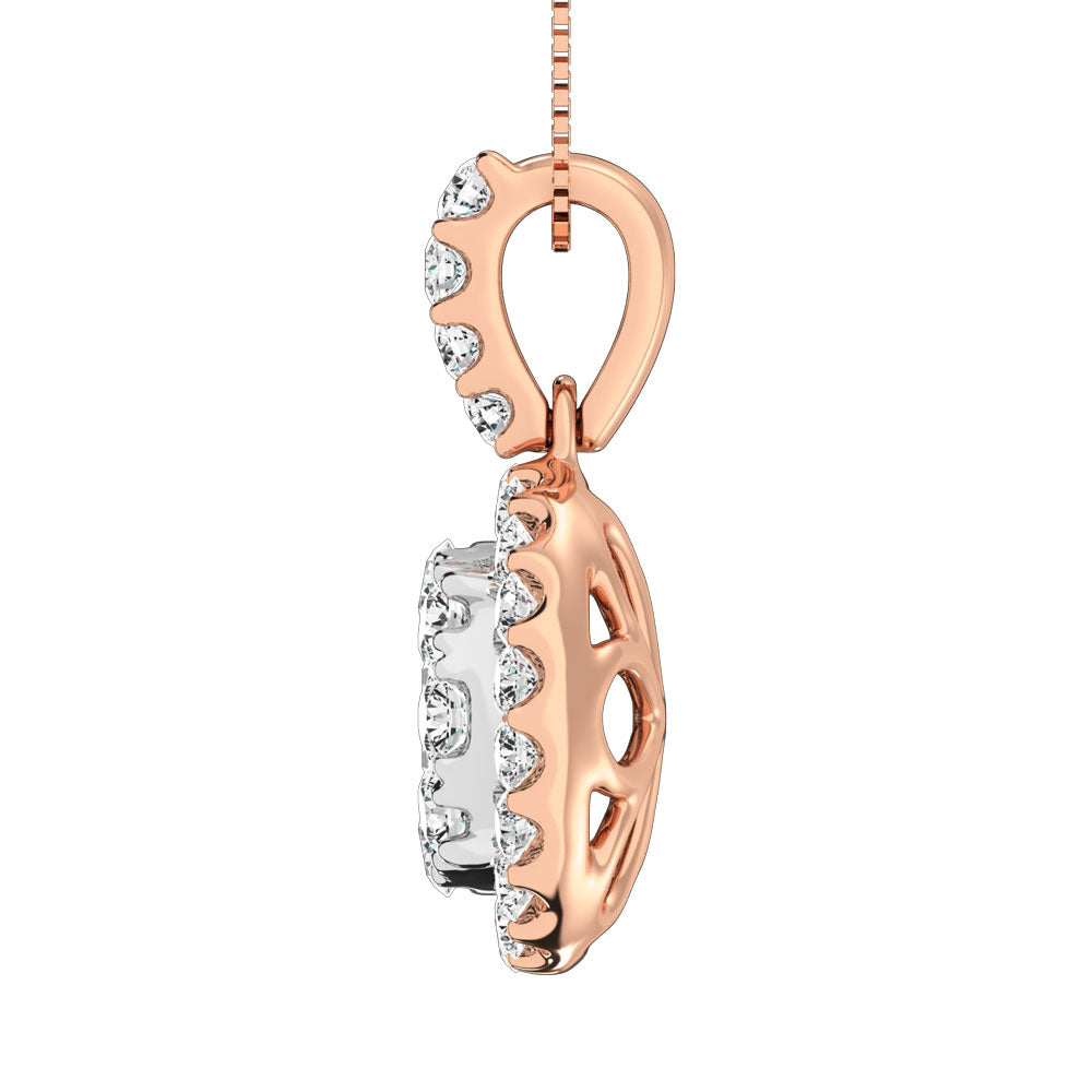 14K Rose Gold 1 1/2 Ct.tw Diamond Fashion Pendant