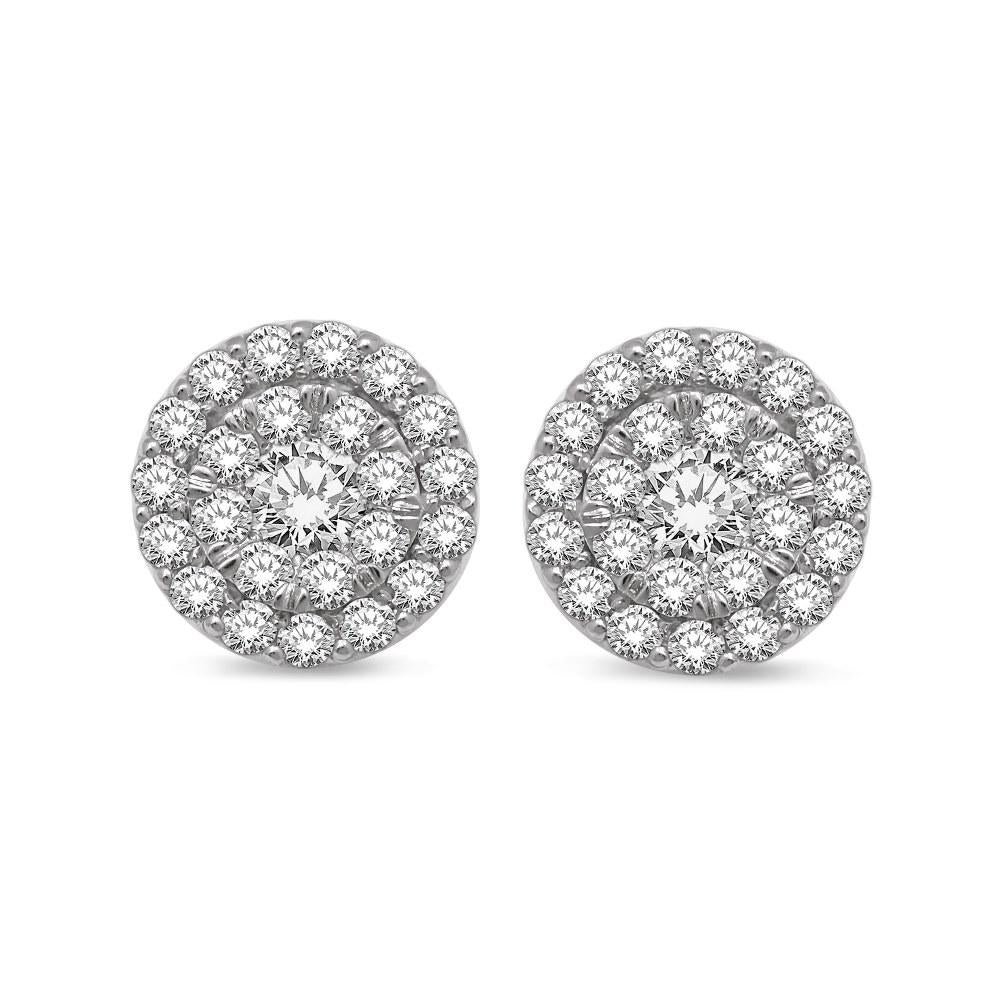 14K White Gold 2 Ct.tw Diamond Fashion Earrings