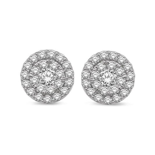 14K White Gold 2 Ct.tw Diamond Fashion Earrings