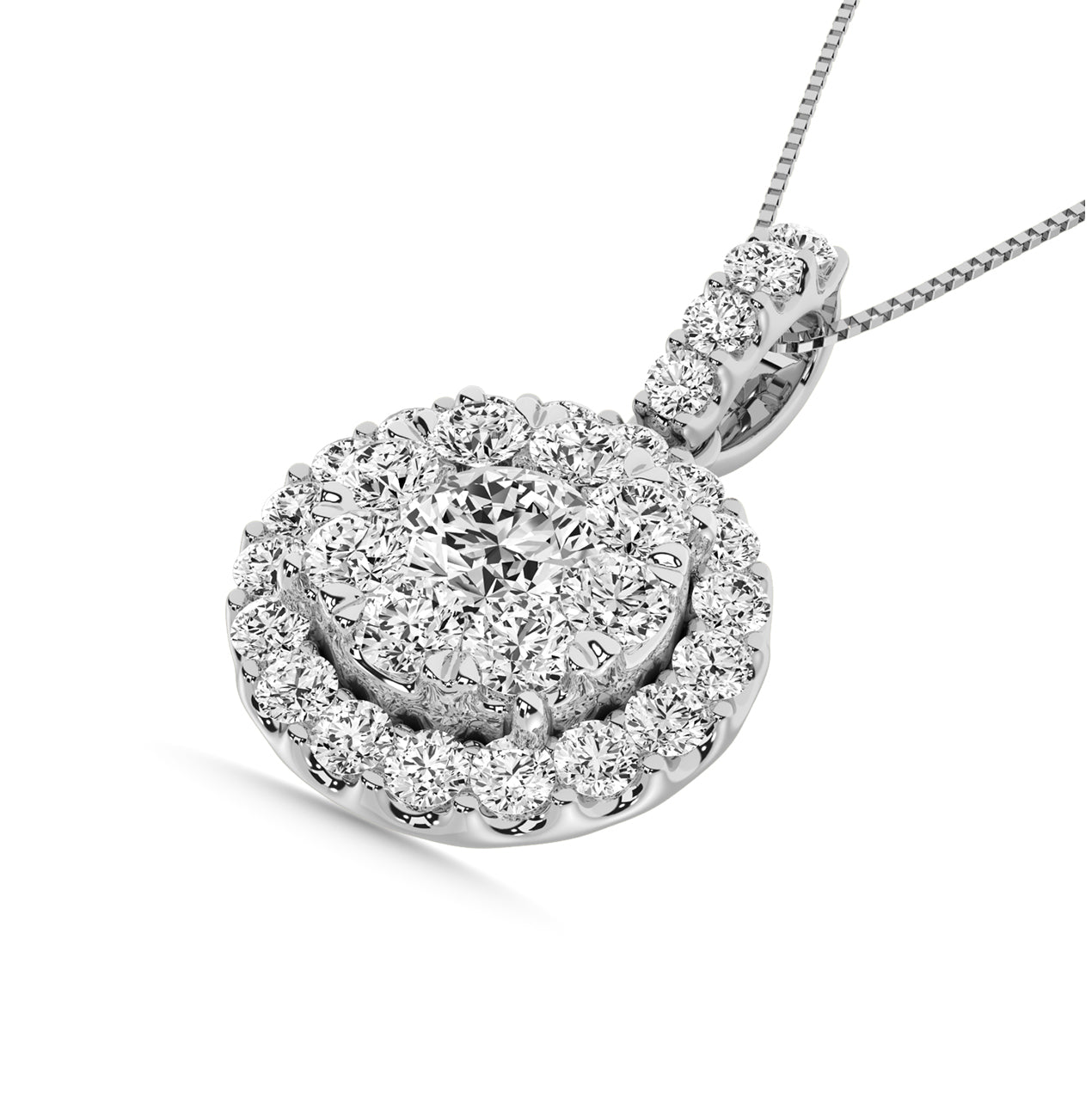 14K White Gold 2 Ct.tw Diamond Fashion Pendant