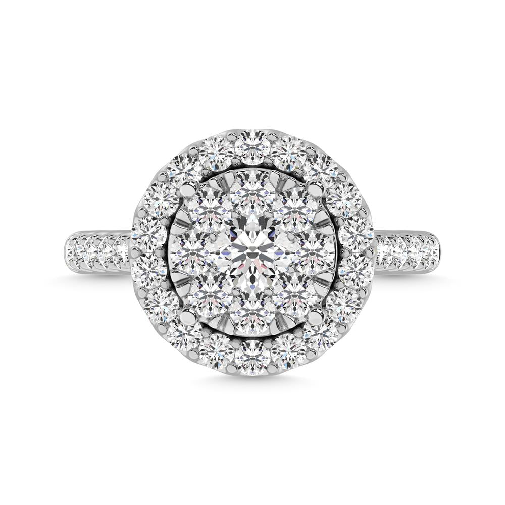 14K White Gold 1 Ct.tw Diamond Fashion Ring