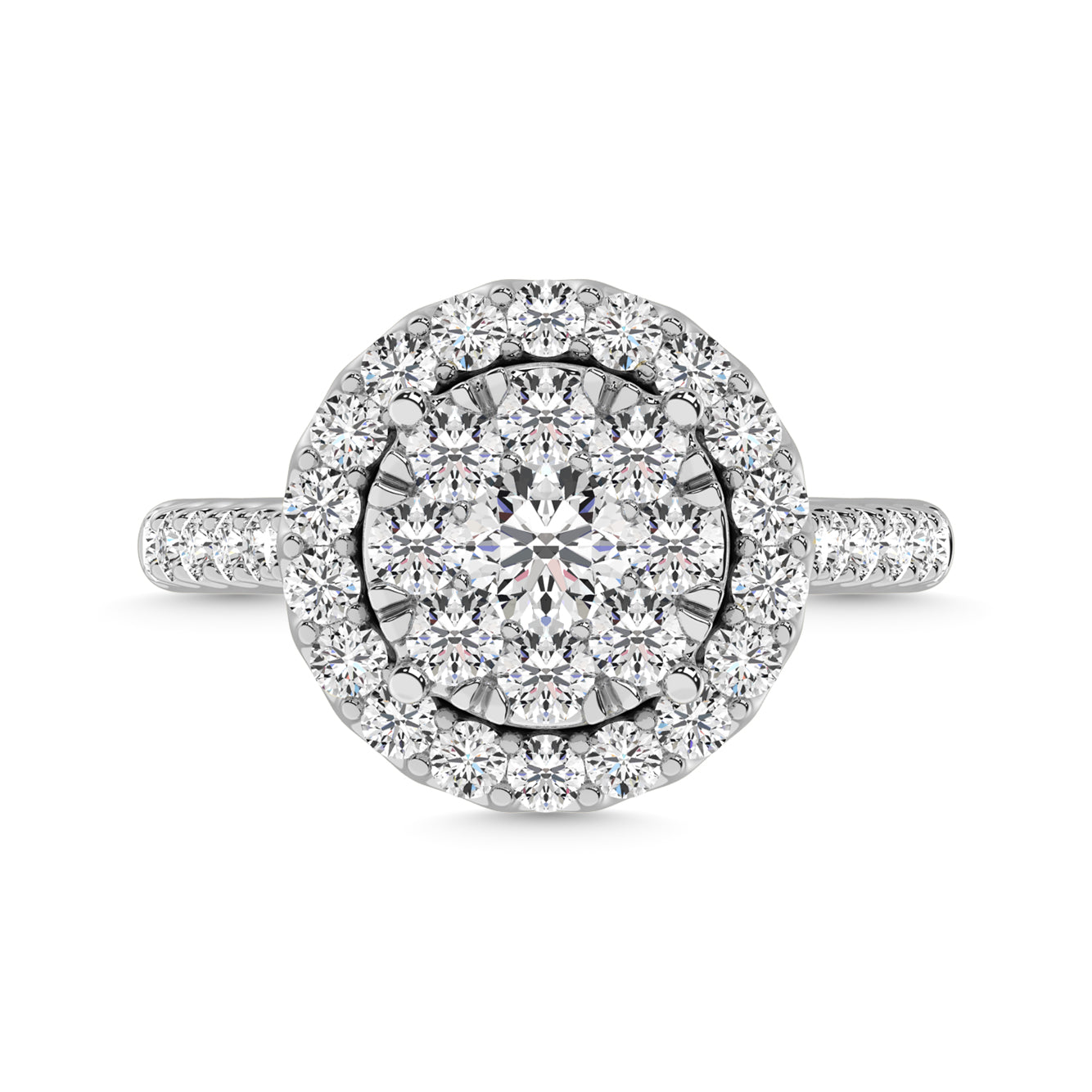 14K White Gold 2 Ct.tw Diamond Fashion Ring