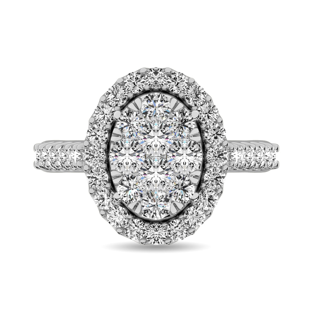 14K White Gold 3/4 Ct.tw Diamond Fashion Ring