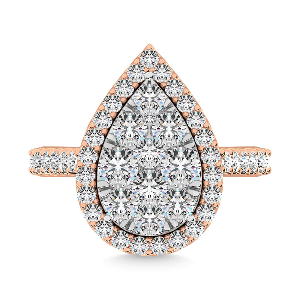 14K Rose Gold 1 Ct.tw Diamond Fashion Ring