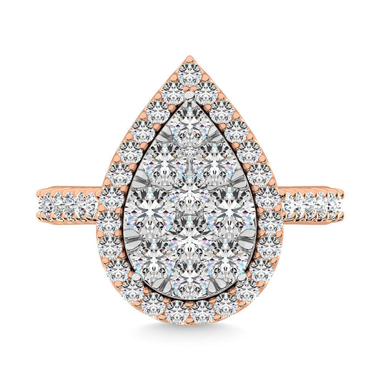 14K Rose Gold 1 Ct.tw Diamond Fashion Ring