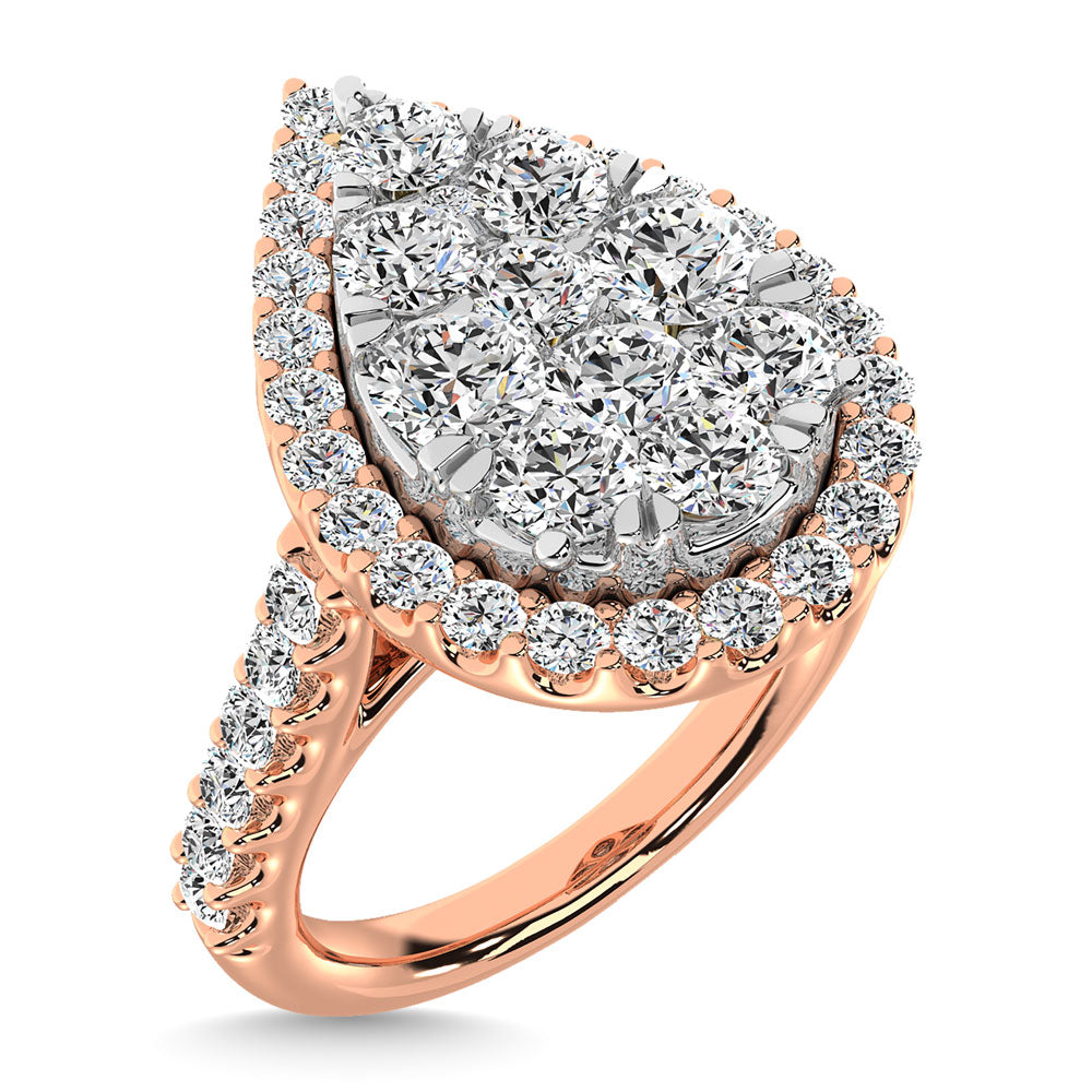 14K Rose Gold 1 Ct.tw Diamond Fashion Ring