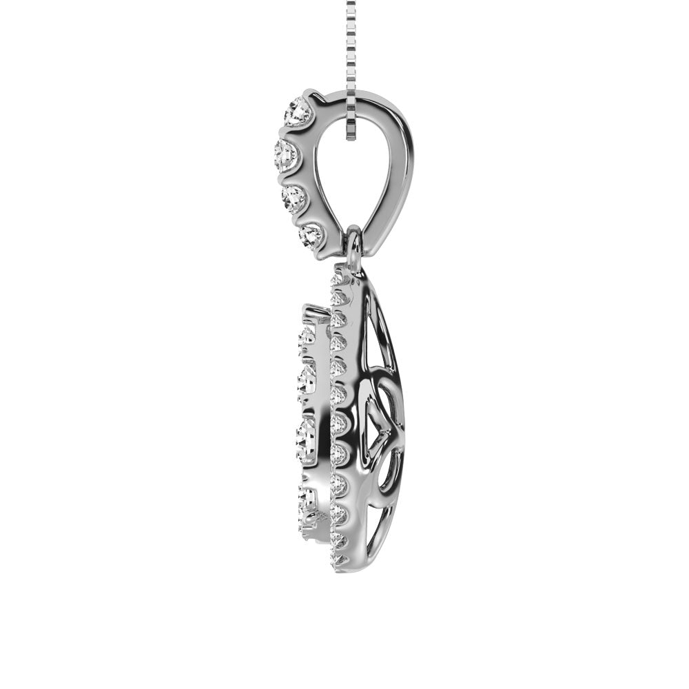 14K White Gold 5/8 Ct.tw Diamond Fashion Pendant