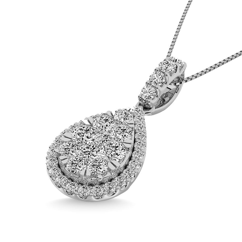 14K White Gold 5/8 Ct.tw Diamond Fashion Pendant