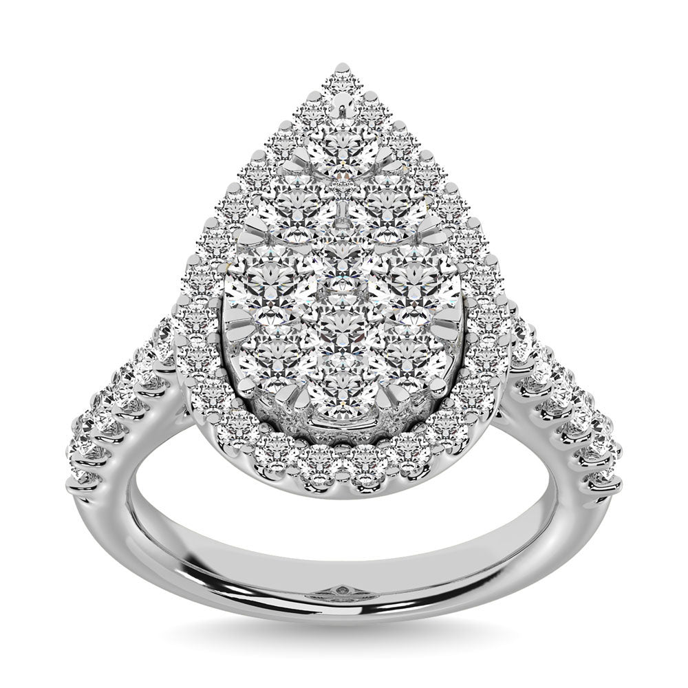 14K White Gold 3/4 Ct.tw Diamond Fashion Ring