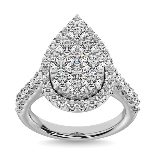 14K White Gold 3/4 Ct.tw Diamond Fashion Ring