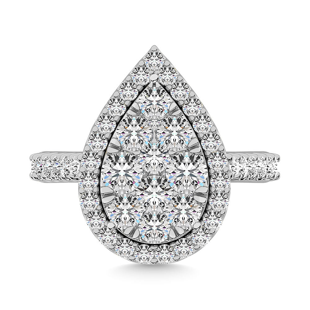 14K White Gold 3/4 Ct.tw Diamond Fashion Ring