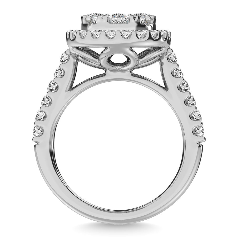 14K White Gold 1 Ct.tw Diamond Fashion Ring