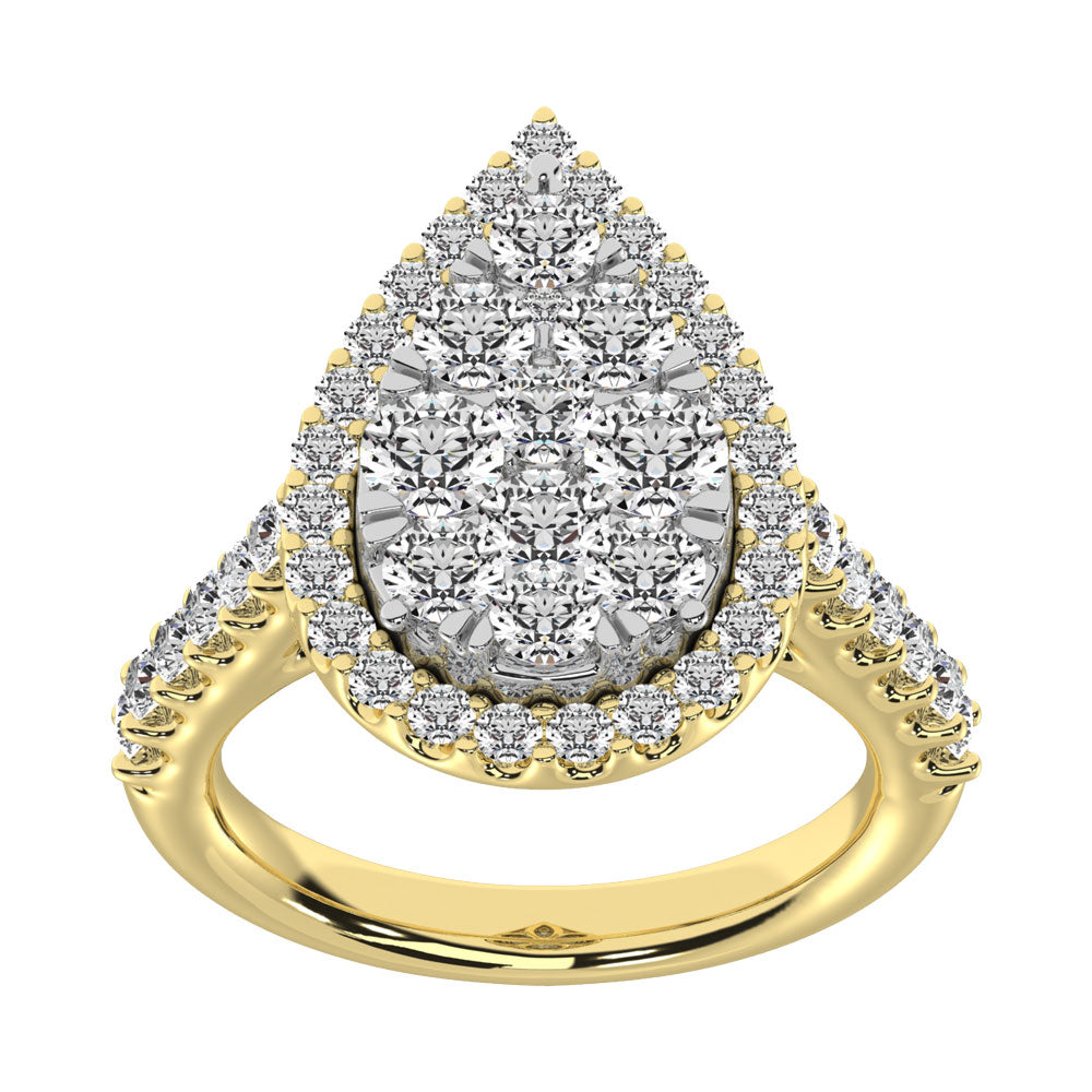 14K Yellow Gold 3/4 Ct.tw Diamond Fashion Ring