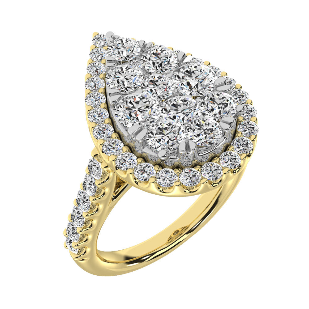 14K Yellow Gold 3/4 Ct.tw Diamond Fashion Ring